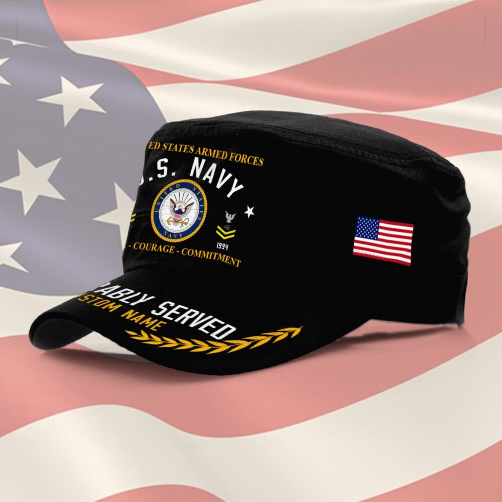 US Navy, Honor, Duty, Service - Military Cap - Image 2