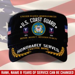 US Coast Guard, Honor, Duty, Service - Military Cap