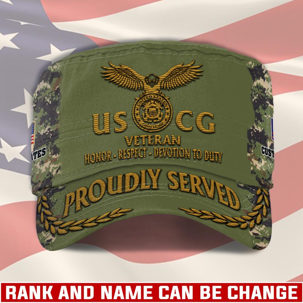 US Coast Guard, E 4 Gold - Military Cap