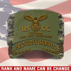 US Coast Guard, E 4 Gold - Military Cap