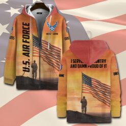 US Air Force , Honor, Duty, Service - Zip Hoodie