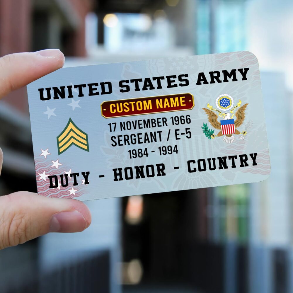 US Army, Honoring All Who Served - Printed Metal Card - Image 2