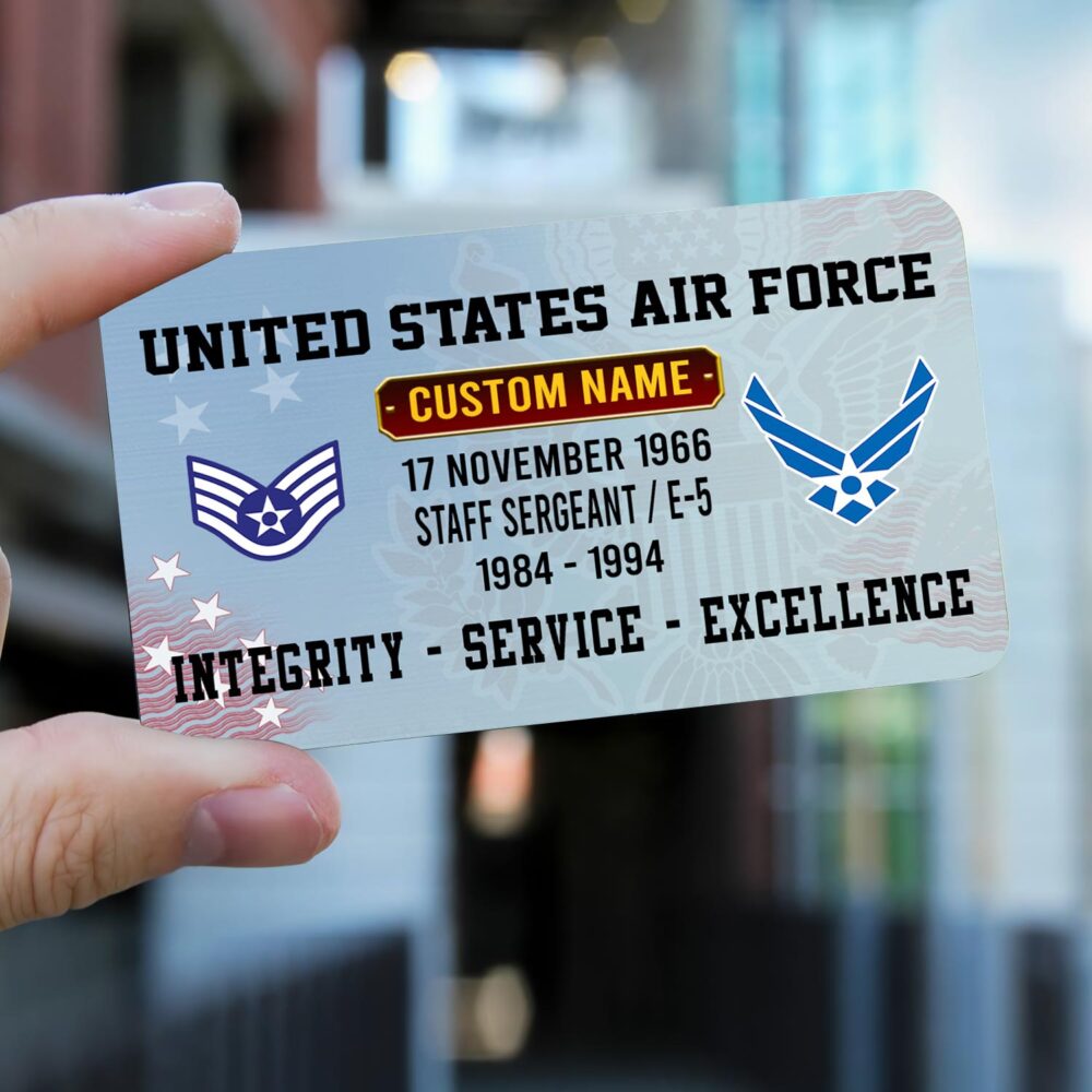 US Air Force , I Walked The Walk - Printed Metal Card - Image 2