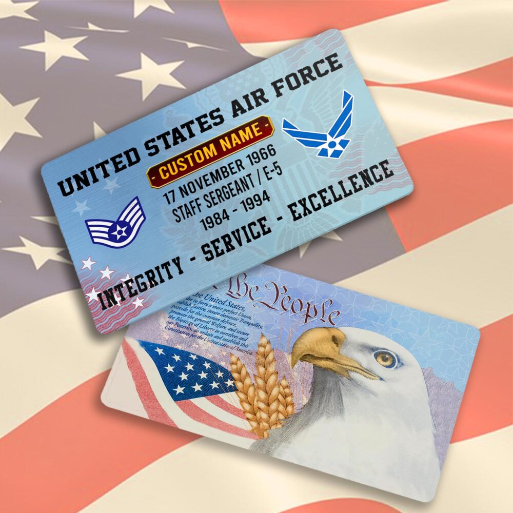 US Air Force , I Walked The Walk - Printed Metal Card - Image 3