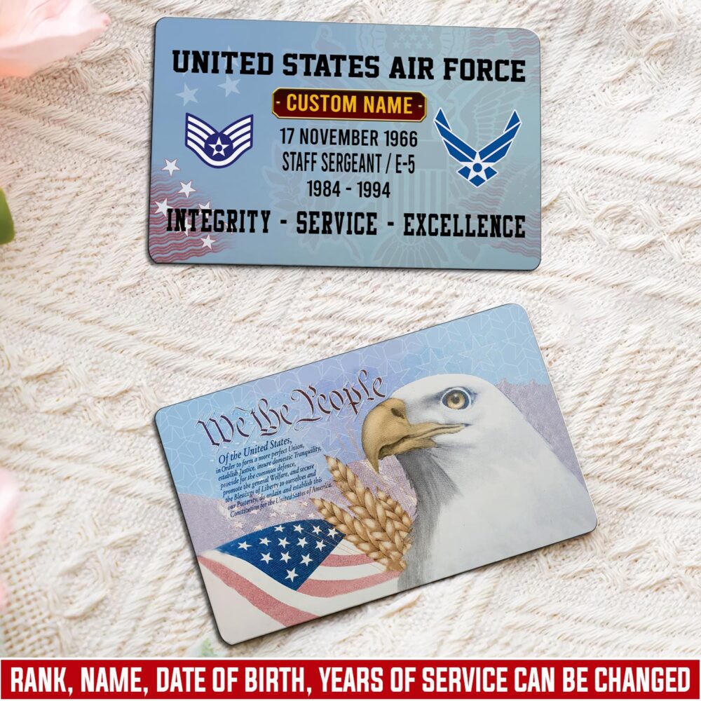 US Air Force , I Walked The Walk - Printed Metal Card