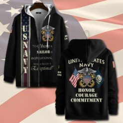 US Navy, Once A Sailor, Always A Sailor - Zip Hoodie