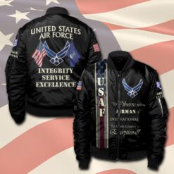 US Air Force , Duty, Honor, Country - Bomber Jacket
