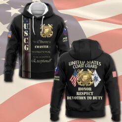 US Coast Guard, Honor, Duty, Service - Hoodie
