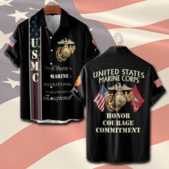US Marine Corps, Freedom Isn't Free - Short Sleeve Button Shirt