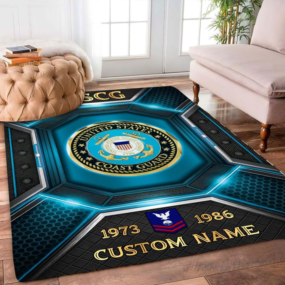 US Coast Guard, E 3 Blue - Rug 39x60in - Image 2