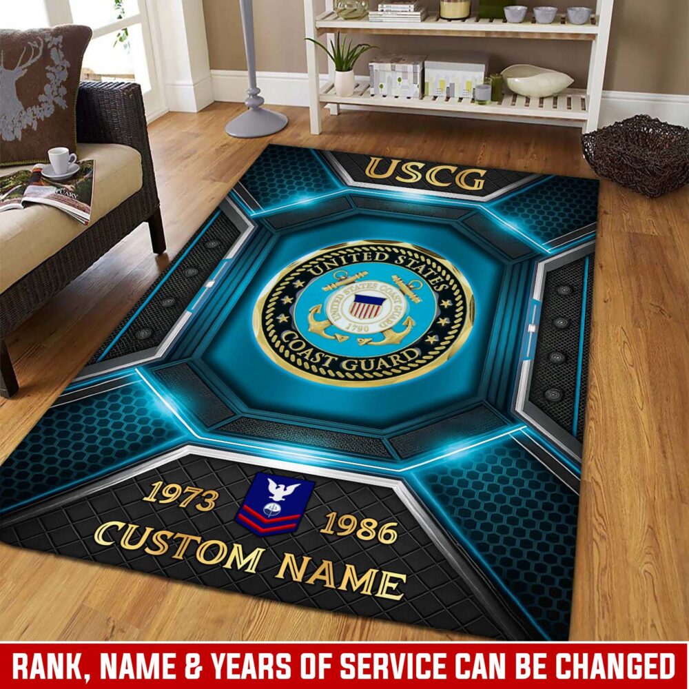 US Coast Guard, E 3 Blue - Rug 39x60in
