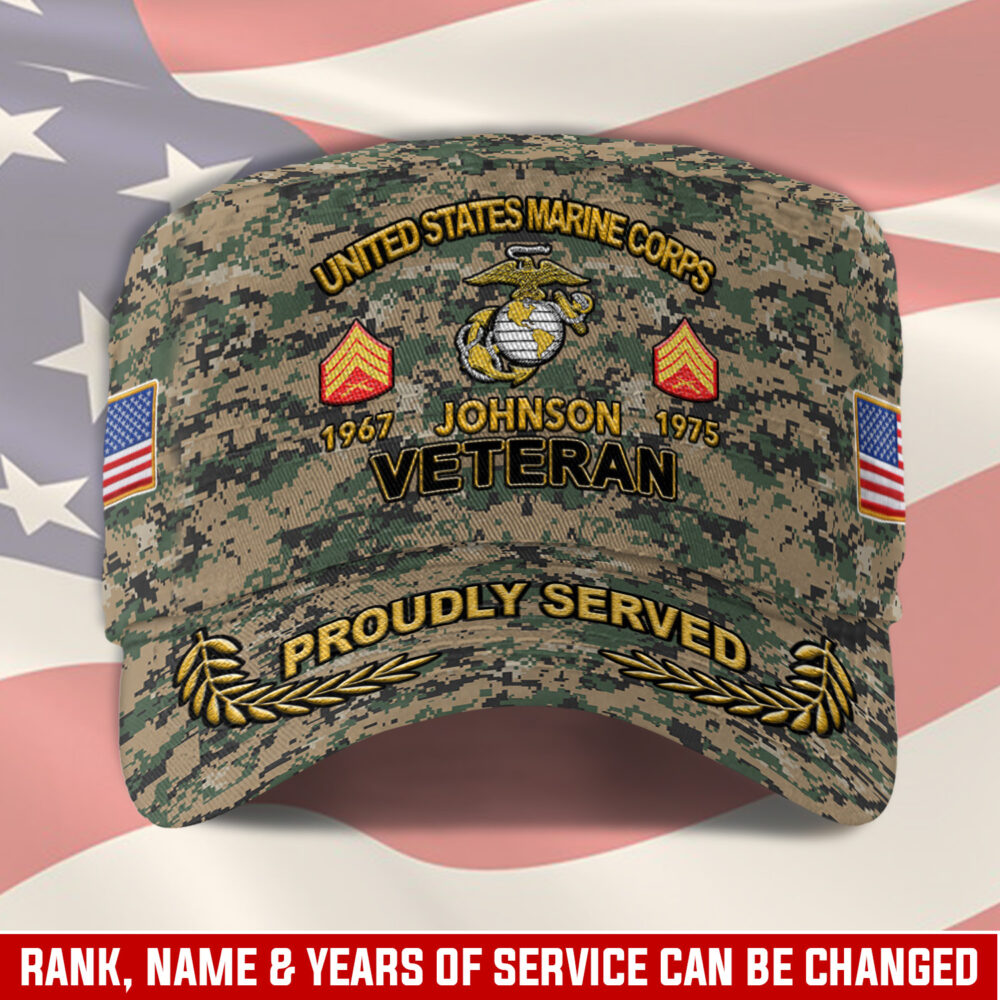 US Marine Corps, E 8 Marines Master Sergeant - Military Cap