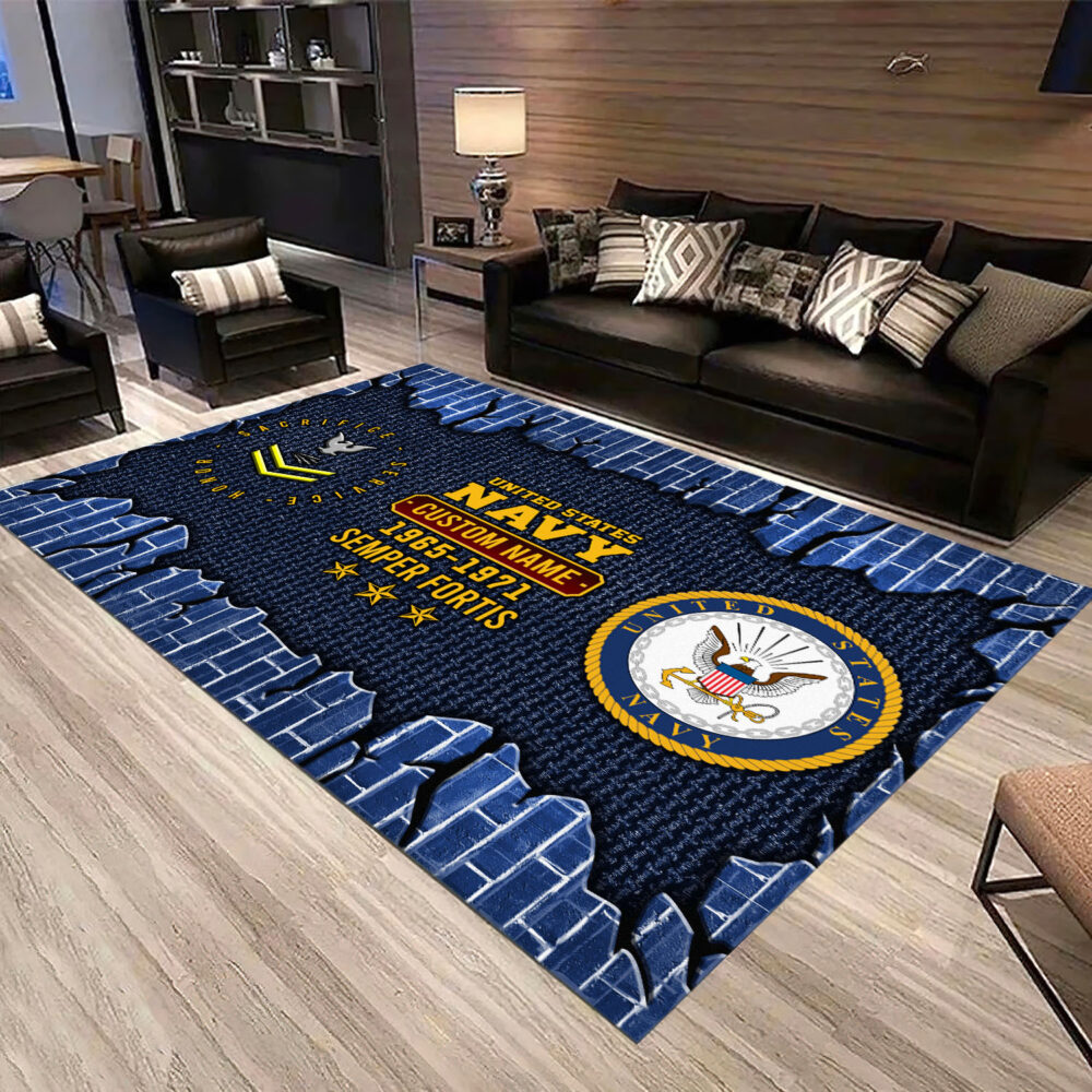 US Navy, E 3 White - Rug 39x60in - Image 3