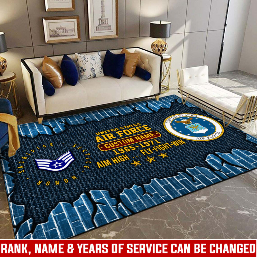 US Air Force, E 8 Air Force First Sergeant - Rug 80x58in