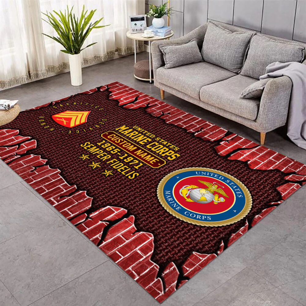 US Marine Corps, The Devil Dogs - Rug 80x58in - Image 2