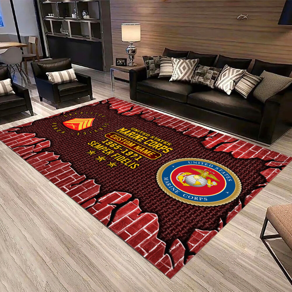 US Marine Corps, The Devil Dogs - Rug 80x58in - Image 3