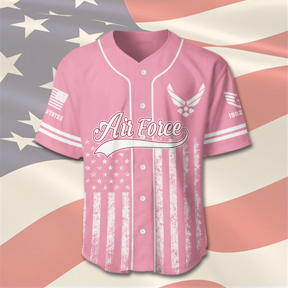 US Air Force , Service Before Self - Baseball Jersey - Image 2