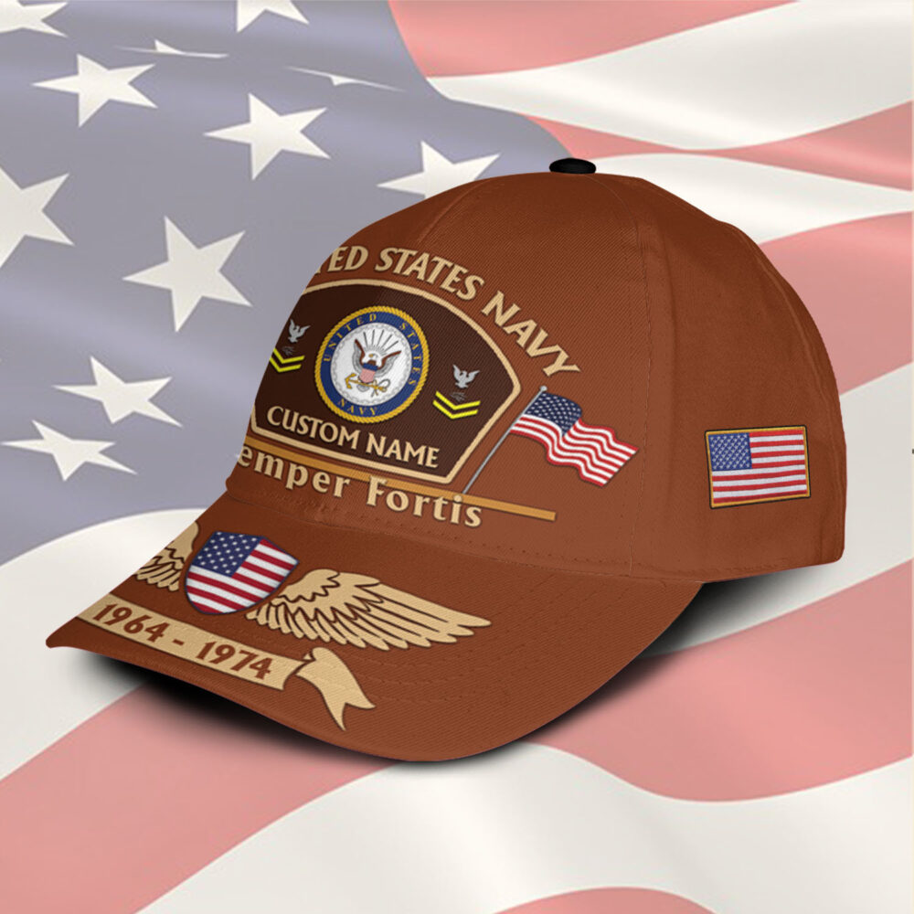 US Navy, Land Of The Free, Because Of The Brave - Classic Cap - Image 2
