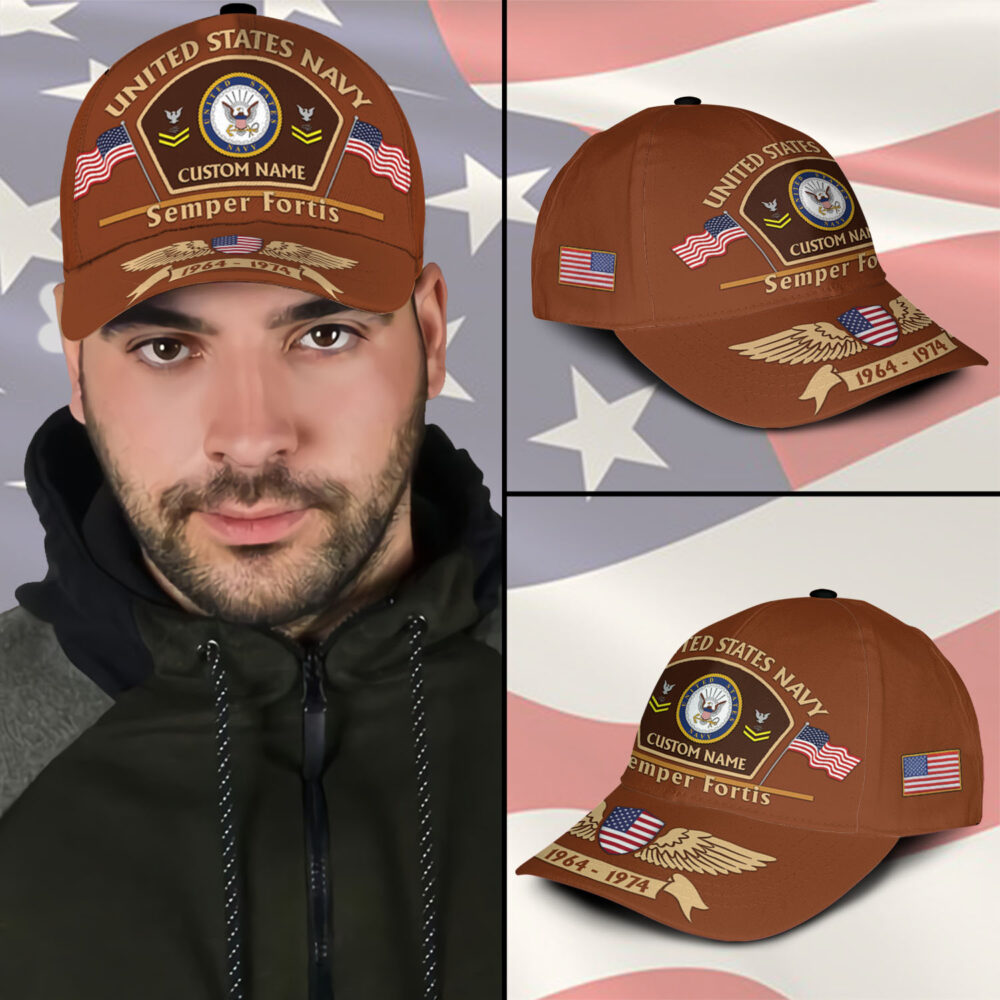 US Navy, Land Of The Free, Because Of The Brave - Classic Cap - Image 3