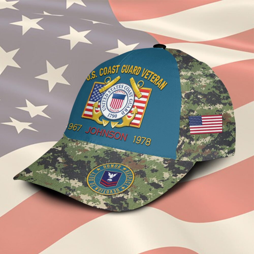 US Coast Guard, Remember - Honor - Respect - Classic Cap - Image 2