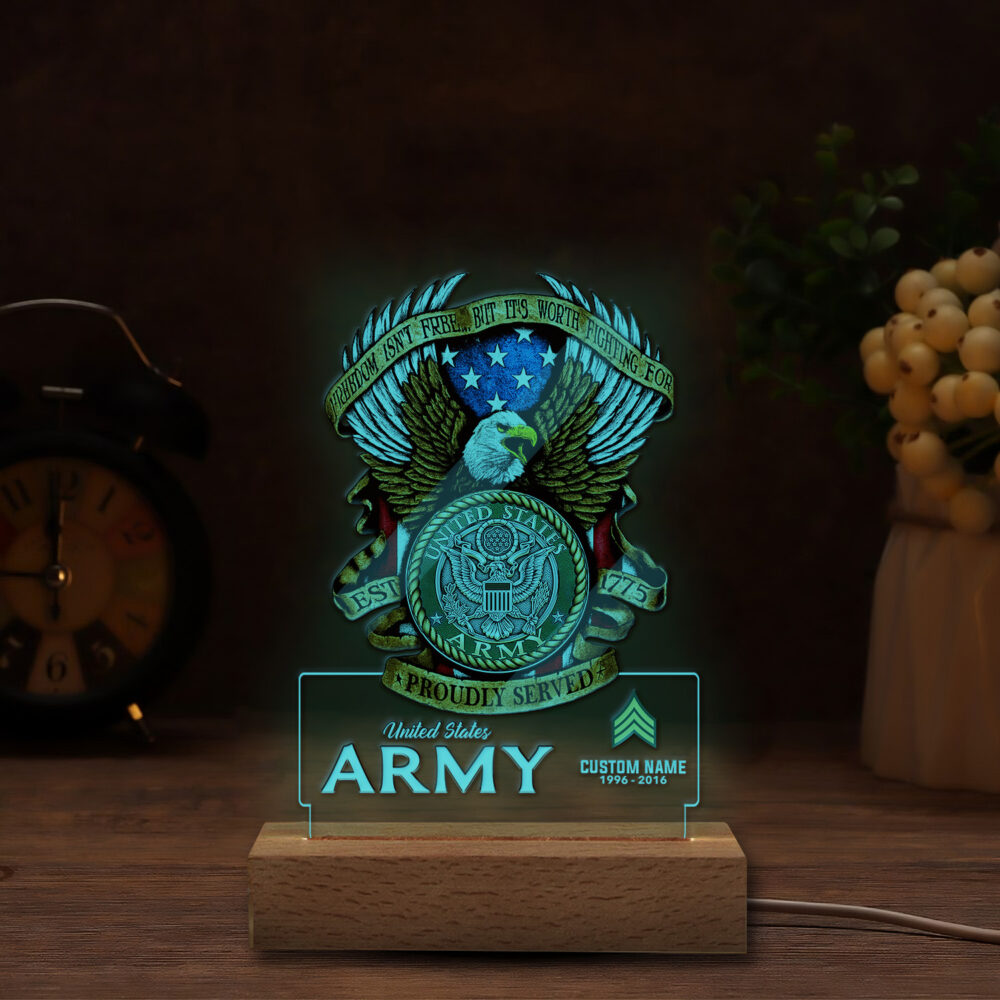 US Army, O 5 Army Lieutenant Colonel - Personalized Led Lamp - Image 5