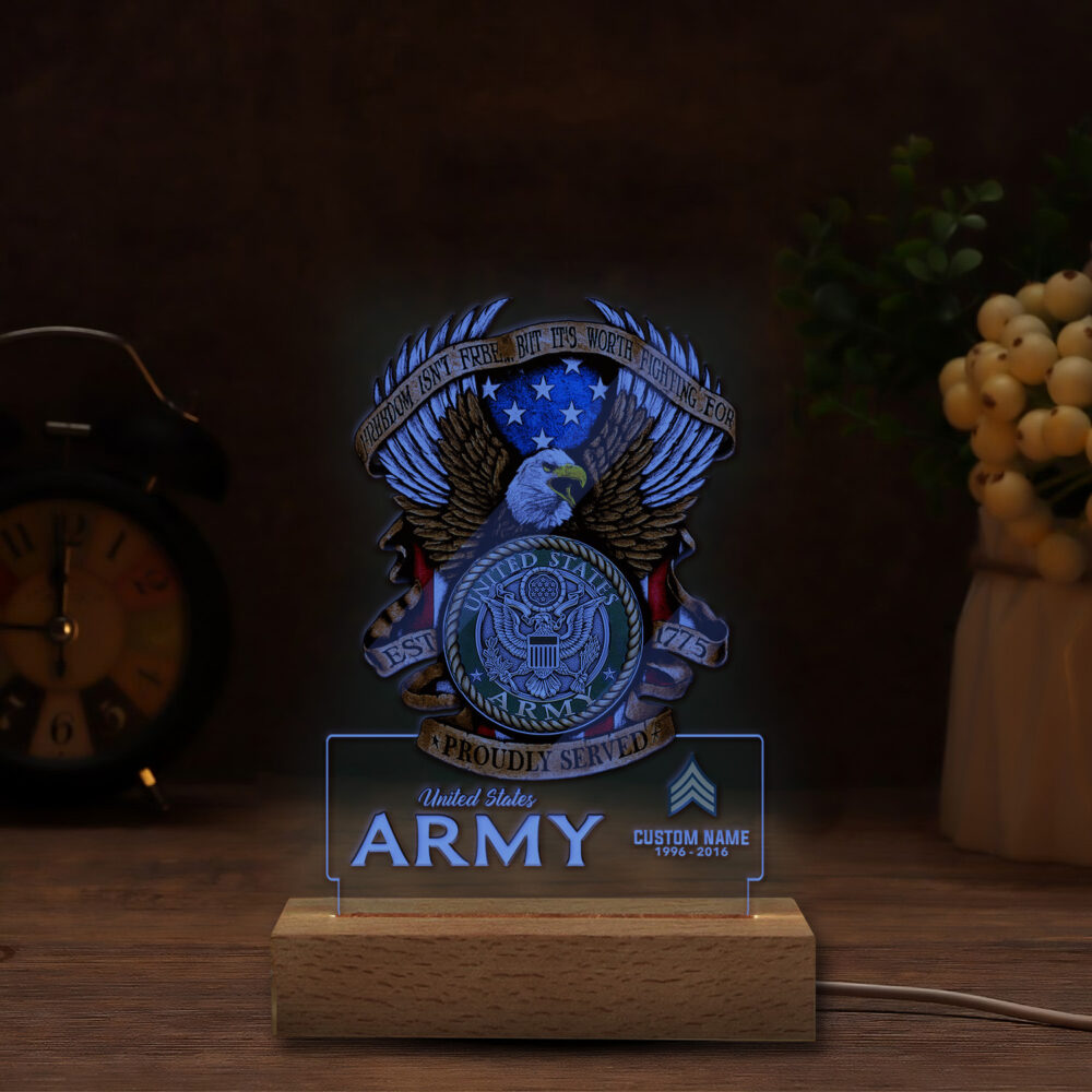 US Army, O 5 Army Lieutenant Colonel - Personalized Led Lamp - Image 6