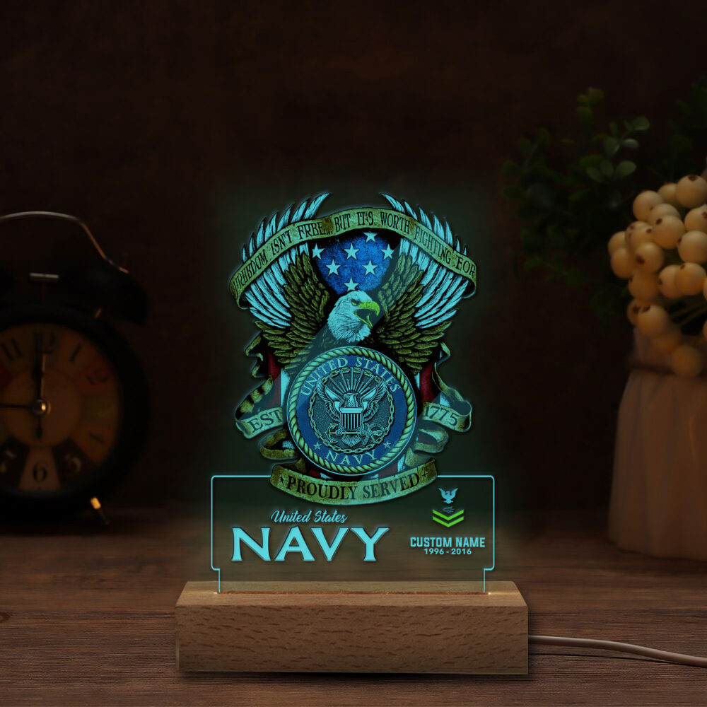 US Navy, E 3 White - Personalized Led Lamp - Image 5