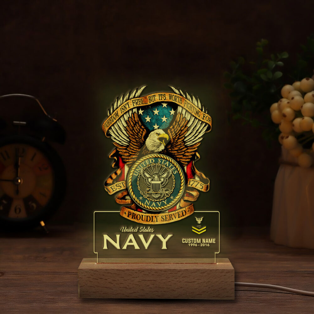 US Navy, E 3 White - Personalized Led Lamp - Image 6