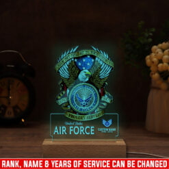 US Air Force , Freedom Isn't Free - Personalized Led Lamp
