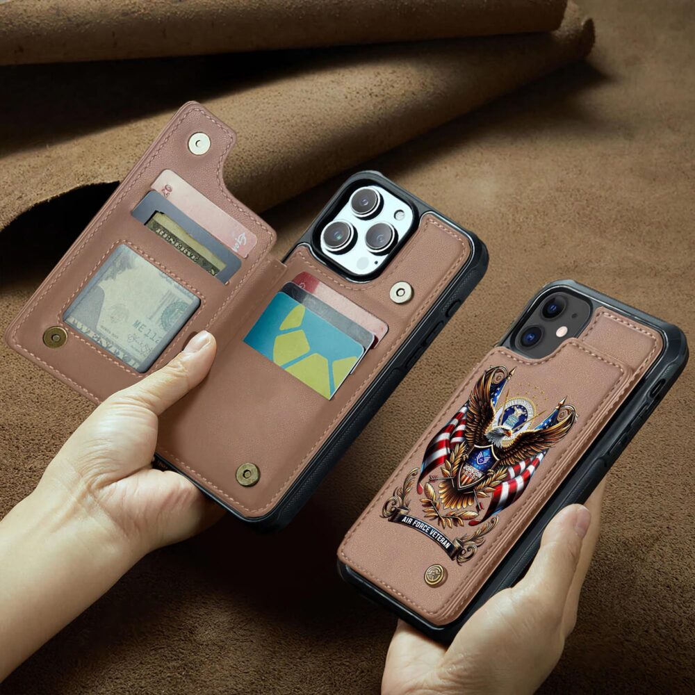 US Air Force , Once An Airman, Always An Airman - Leather Flip Phone Case - Image 2