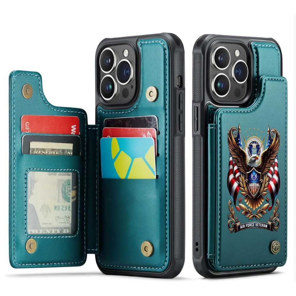 US Air Force , Once An Airman, Always An Airman - Leather Flip Phone Case - Image 5