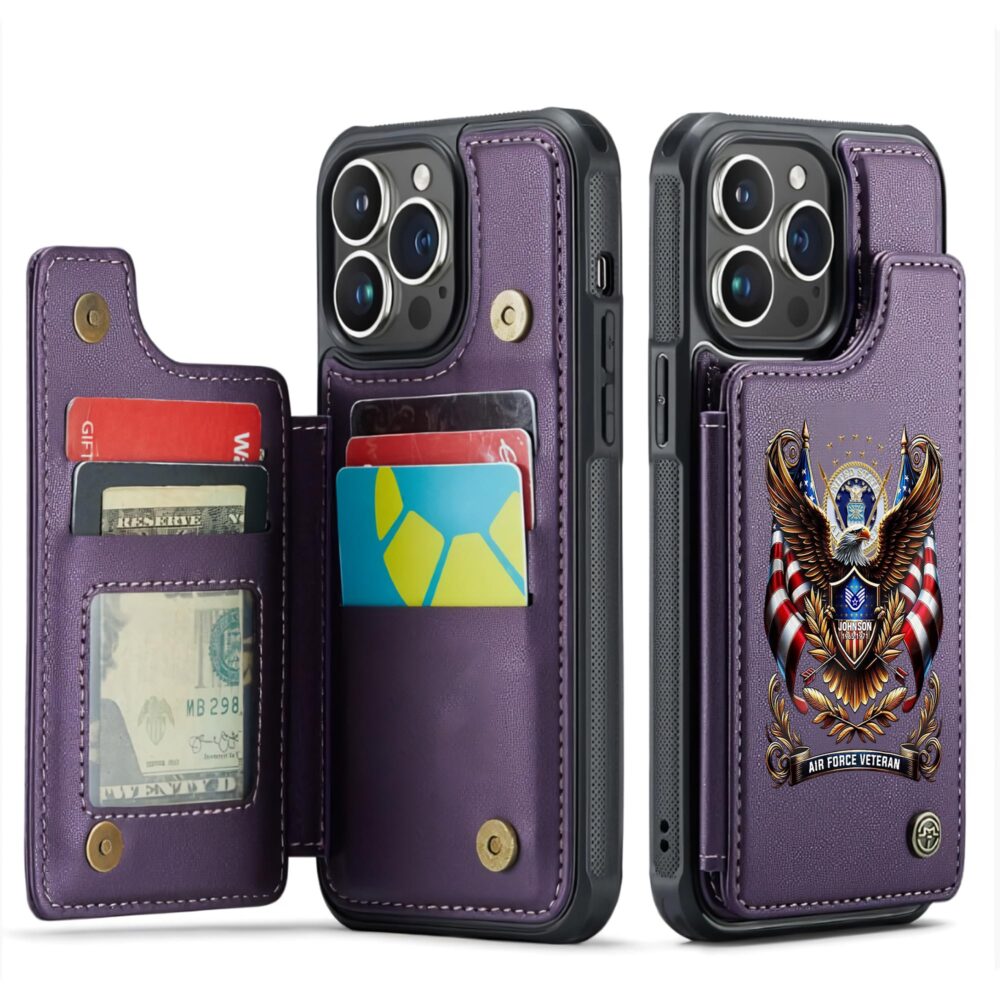 US Air Force , Once An Airman, Always An Airman - Leather Flip Phone Case - Image 6