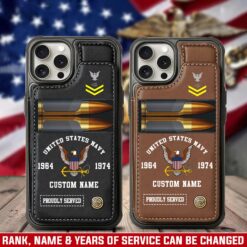 US Navy, No One Fights Alone - Leather Flip Phone Case