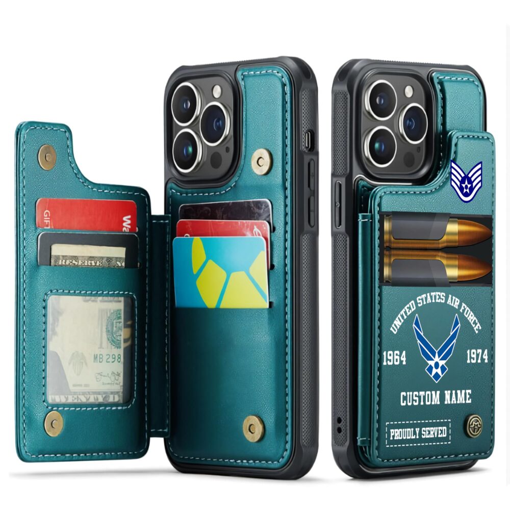 US Air Force , E 9 Air Force Command Chief Master Sergeant - Leather Flip Phone Case - Image 5