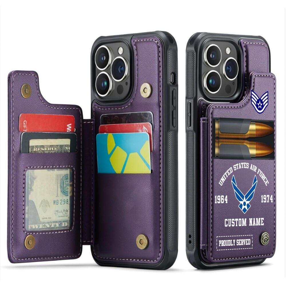 US Air Force , E 9 Air Force Command Chief Master Sergeant - Leather Flip Phone Case - Image 6
