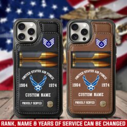 US Air Force , E 9 Air Force Command Chief Master Sergeant - Leather Flip Phone Case