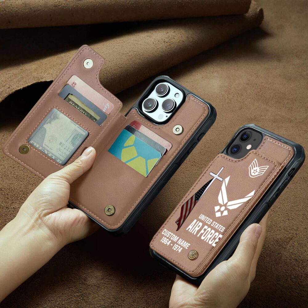 US Air Force , O 4 Air Force Major - Leather Flip Phone Case - Image 2