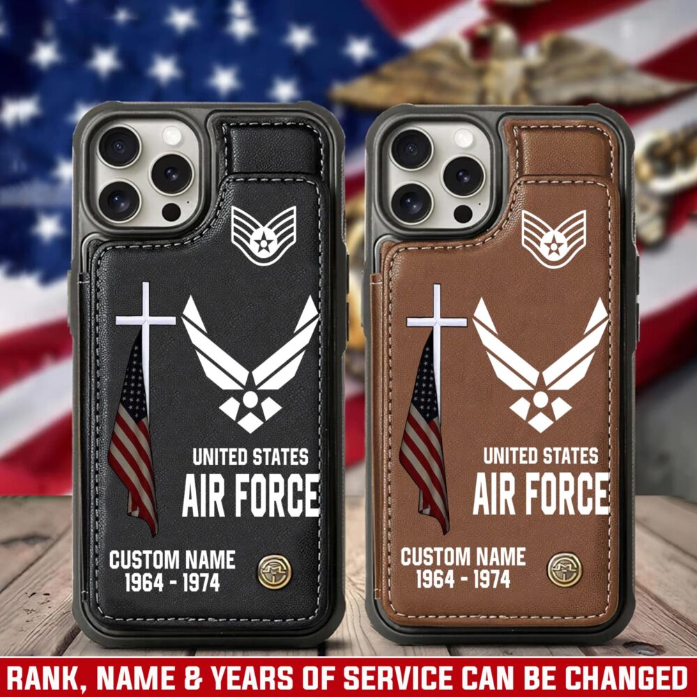 US Air Force , O 4 Air Force Major - Leather Flip Phone Case