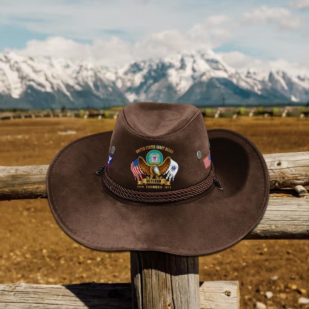 US Coast Guard, E 8 Gold - Cowboy Hat - Image 4