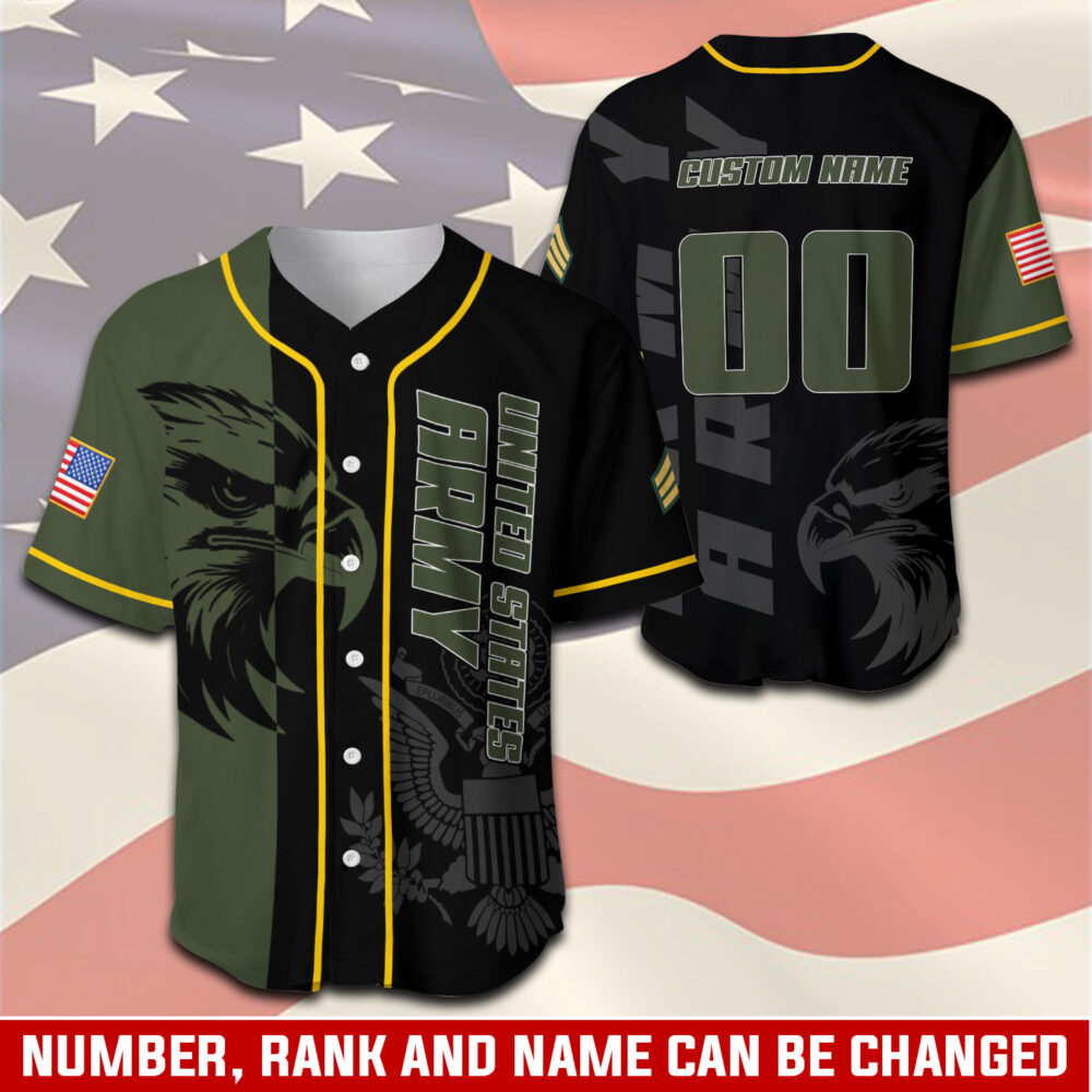 US Army, Proud Veteran - Baseball Jersey