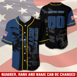 US Navy, Land Of The Free, Because Of The Brave - Baseball Jersey
