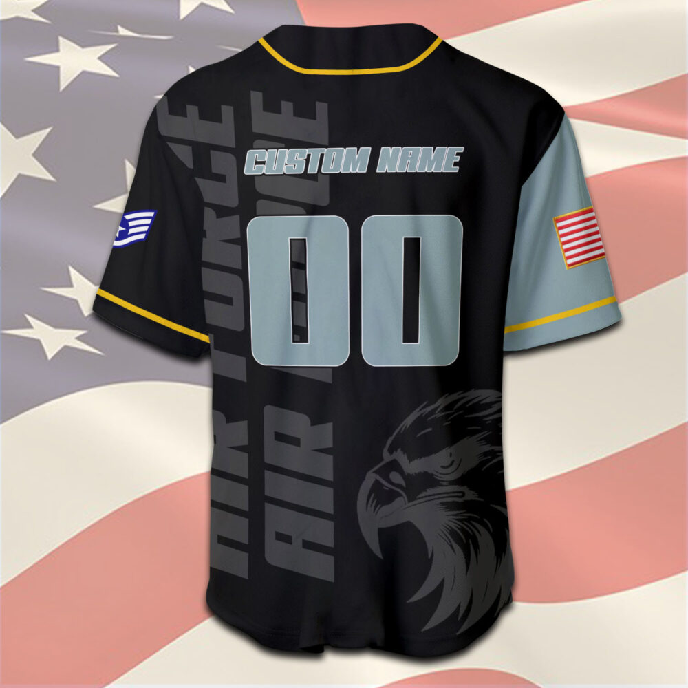 US Air Force , Land Of The Free, Because Of The Brave - Baseball Jersey - Image 3