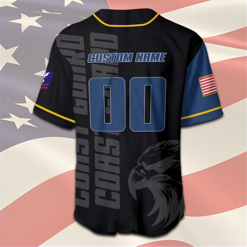 US Coast Guard, Freedom Over Fear - Baseball Jersey - Image 3