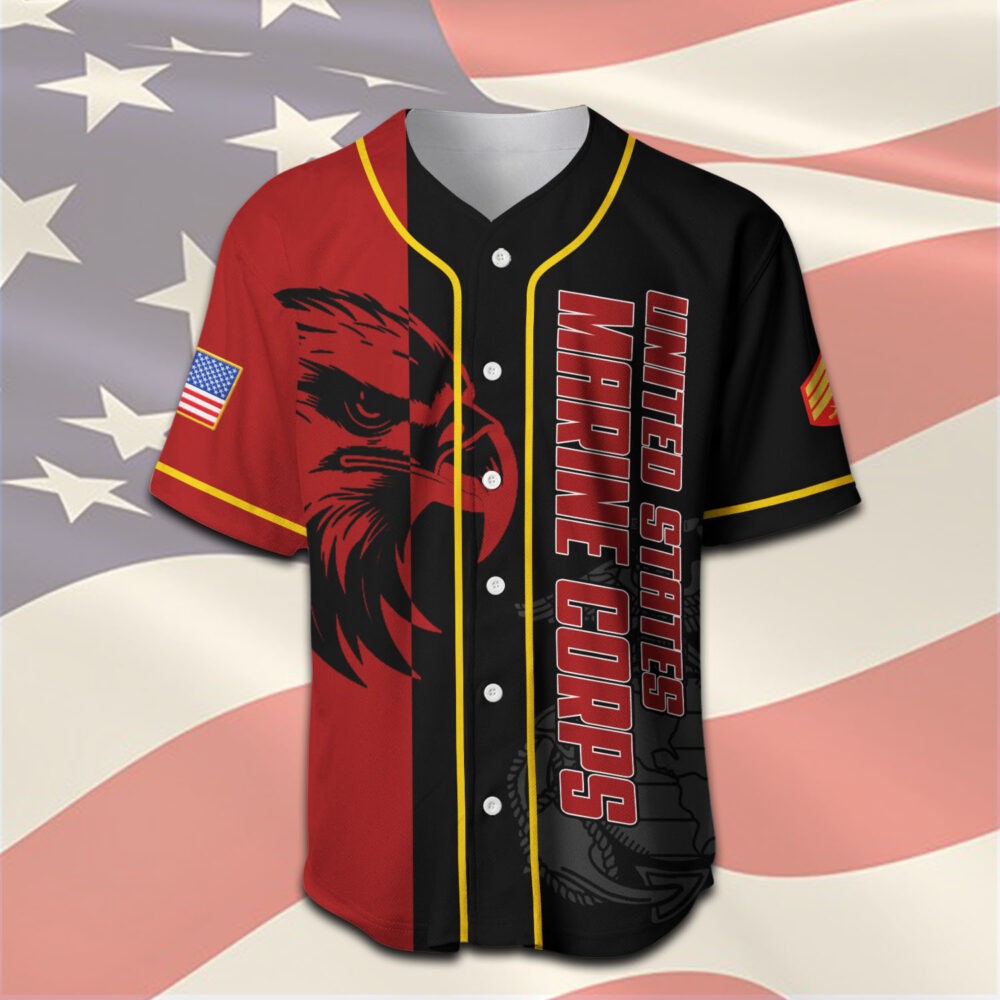 US Marine Corps, The Devil Dogs - Baseball Jersey - Image 2
