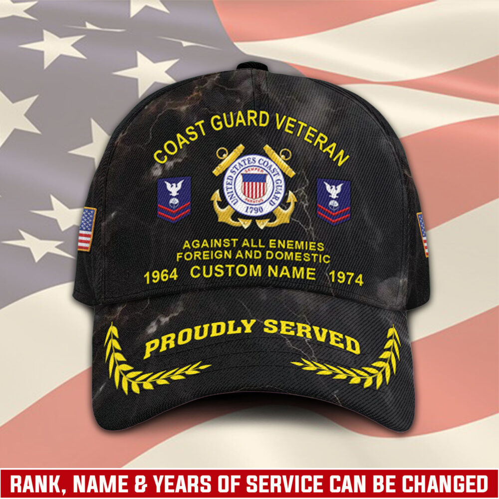 US Coast Guard, E 8 Gold - Classic Cap