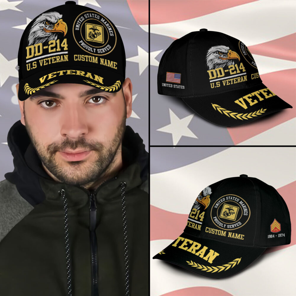 US Marine Corps, Duty, Honor, Country - Embroidered Classic Cap - Image 3