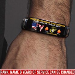 US Marine Corps, American By Birth, Veteran By Choice - Bracelet