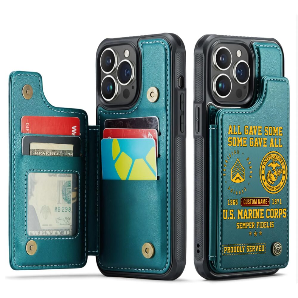 US Marine Corps - Leather Flip Phone Case - Image 5