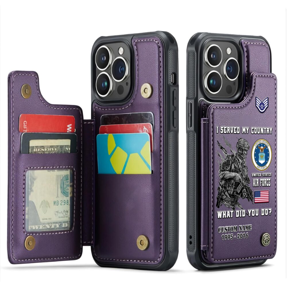 US Air Force , No One Fights Alone - Leather Flip Phone Case - Image 6
