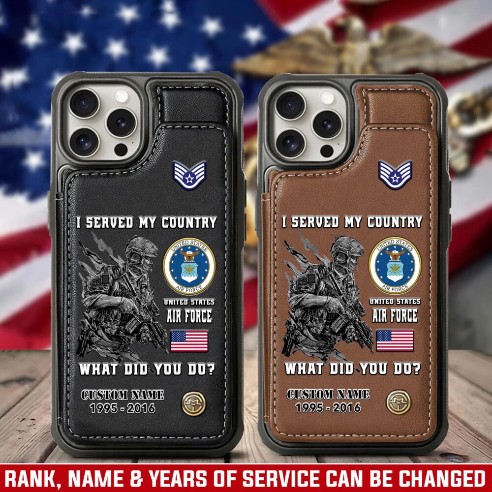 US Air Force , No One Fights Alone - Leather Flip Phone Case